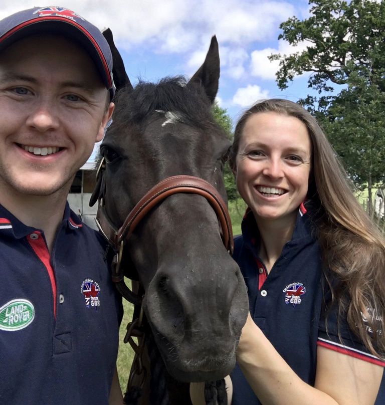 Rosanna Walters-Symons with Hurricain and Friend